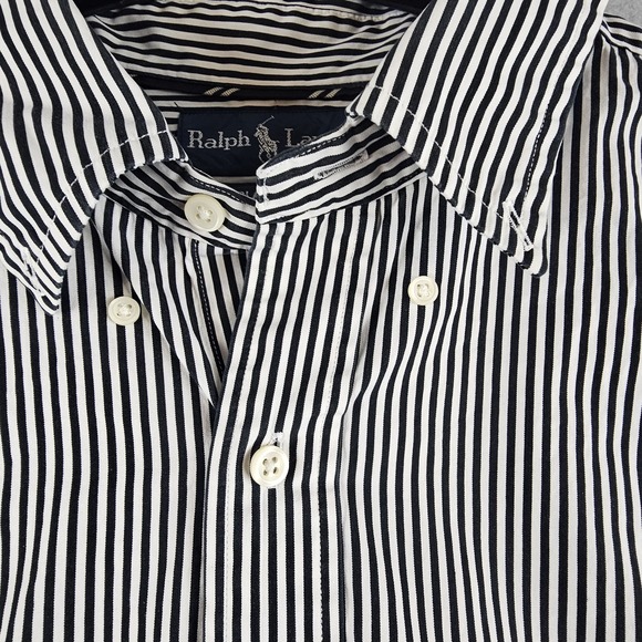 ralph lauren classic fit mens extra large small pony black white stripes - Picture 3 of 10